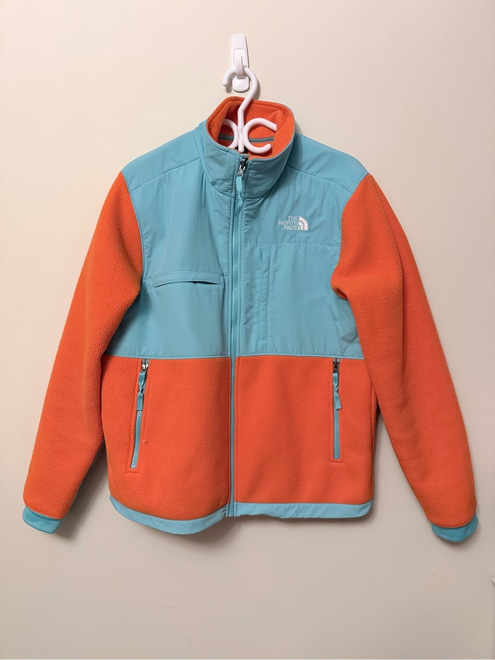 The North Face Denali 2 Fleece Jacket - red orange transantarctic blue